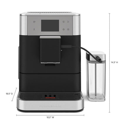 KitchenAid Fully Automatic Espresso Machine KF7 with Milk Container in Cast Iron Black (KES8557BK)