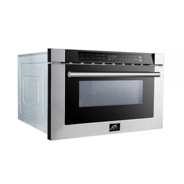 Forno 24-Inch Built-In Microwave Drawer, 1.2 cu. ft., Stainless Steel (FMWDR3000-24)