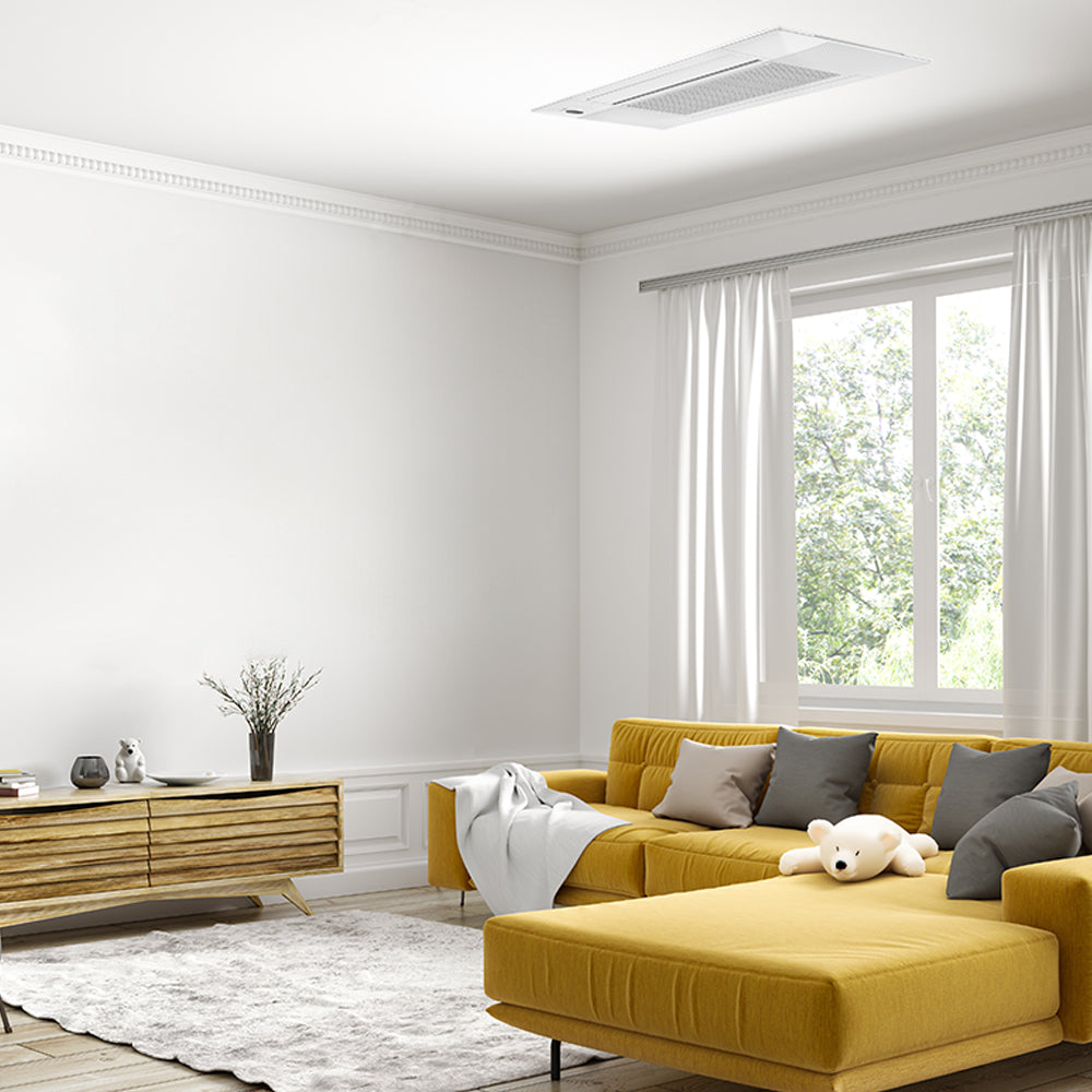 MRCOOL DIY 5th Gen 3-Zone 30,000 BTU Ceiling Cassette Ductless Mini Split Air Conditioner & Heat Pump with Pre-Charged Line Sets (6K+12K+12K), DIYM336HP