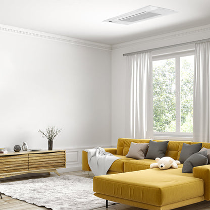 MRCOOL DIY 5th Gen 3-Zone 30,000 BTU Ceiling Cassette Ductless Mini Split Air Conditioner & Heat Pump with Pre-Charged Line Sets (6K+12K+12K), DIYM336HP