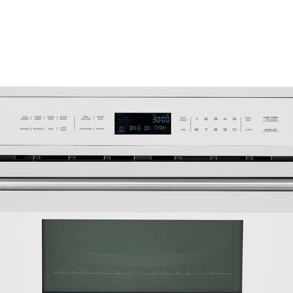 FORNO Oliena 30-Inch Built-In Microwave Oven, 1.6 Cu. Ft., White with Stainless Steel Handles (Model FMWDR3093-30WHT)
