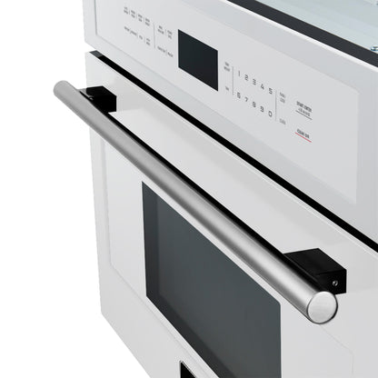 FORNO Oliena 30-Inch Built-In Microwave Oven, 1.6 Cu. Ft., White with Stainless Steel Handles (Model FMWDR3093-30WHT)