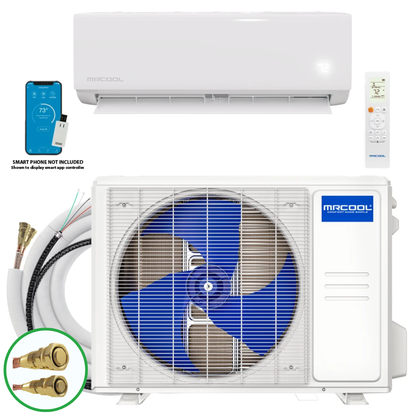MRCOOL DIY® Select 18,000 BTU Single Zone Mini Split System 230V with 11.5 ft. DIY Quick Connect Line Set, DIYS-18-HP-230A11-O