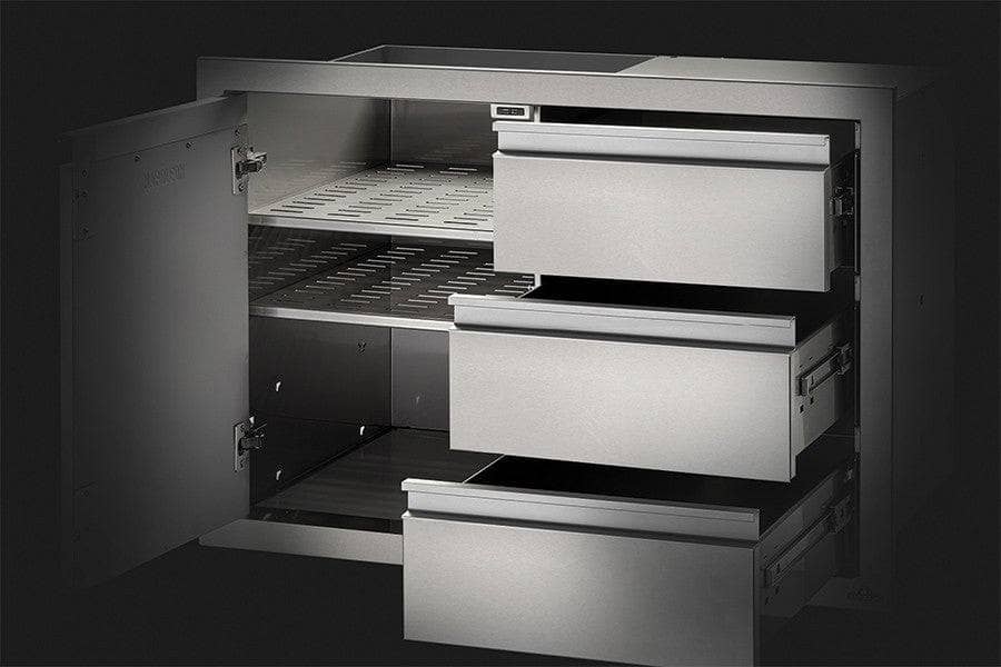Napoleon 42" X 24" Large Single Door & Triple Drawer