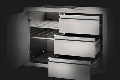 Napoleon 42" X 24" Large Single Door & Triple Drawer