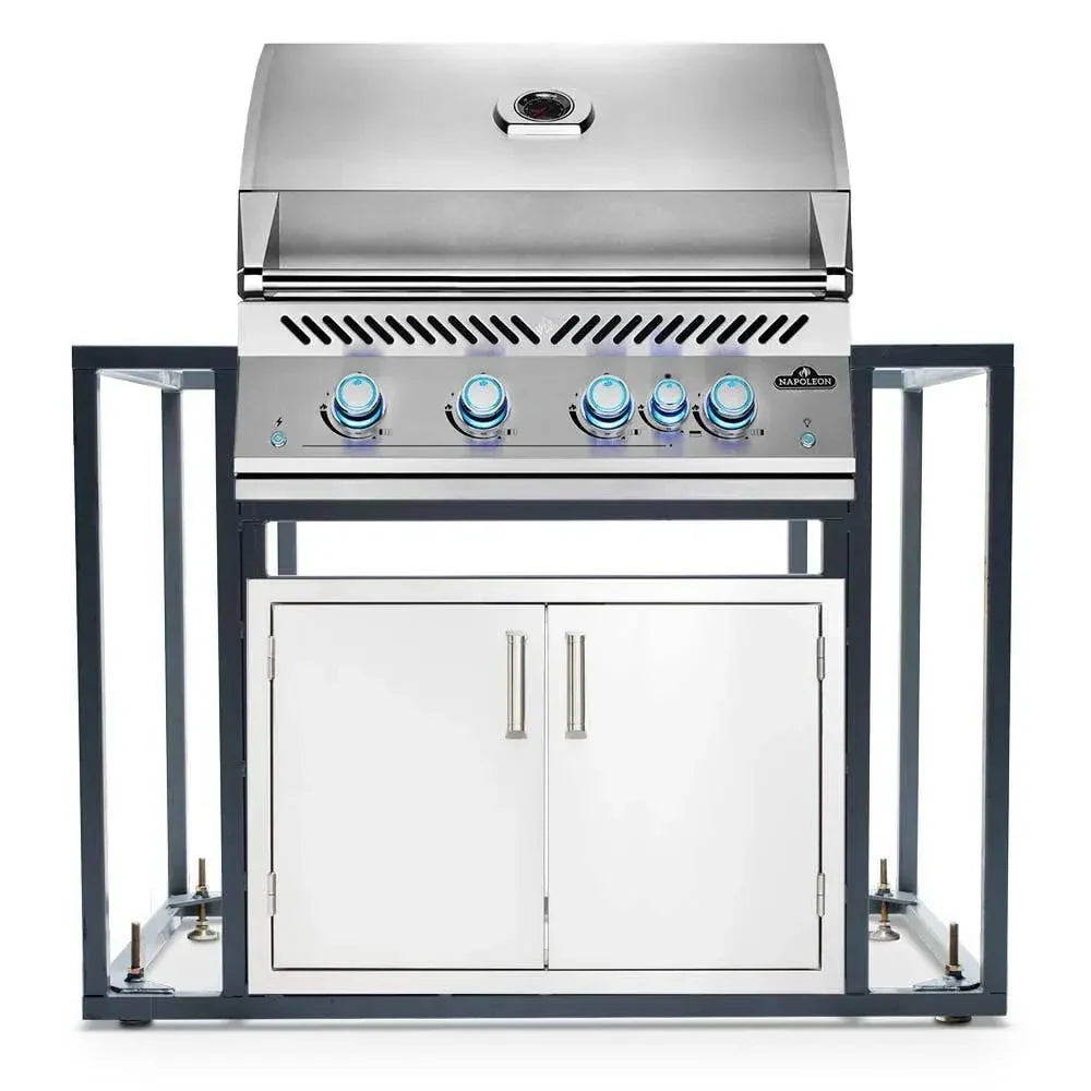 Napoleon BIG32RB Gas BBQ Grill Island with 30x19 Double Access Doors