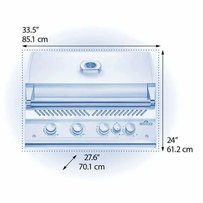 Napoleon Built-In 700 Series 32-inch Gas Grill with Rear Infrared Burner BIG32RB-1, Matte Black