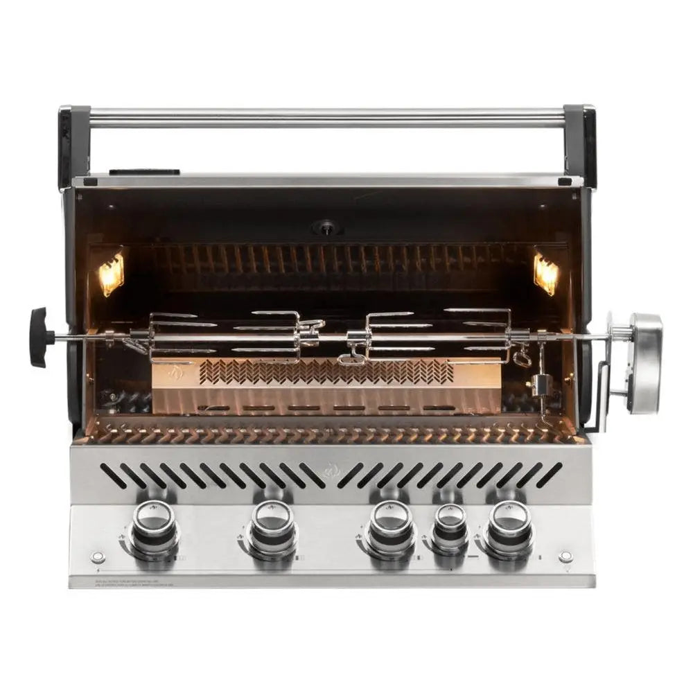 Napoleon Grills Built-In Prestige PRO 500 Gas BBQ Grill with Infrared Rear Burner, BIPRO500RB-3
