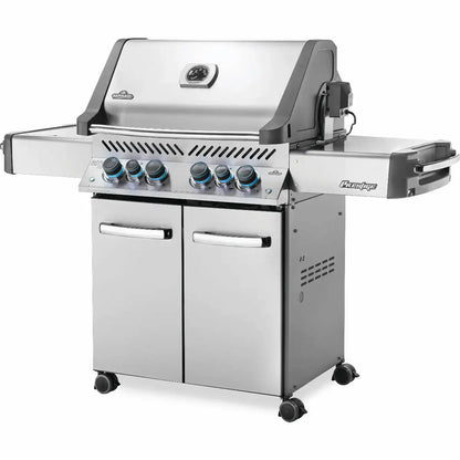 Napoleon Grills Prestige 500 Gas BBQ Grill with Infrared Side and Rear Burners, Stainless Steel