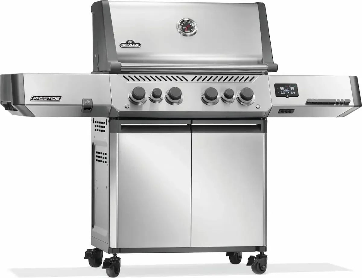 Napoleon Prestige 500 Connected Gas BBQ Grill with Infrared Side & Rear Burner, Stainless Steel