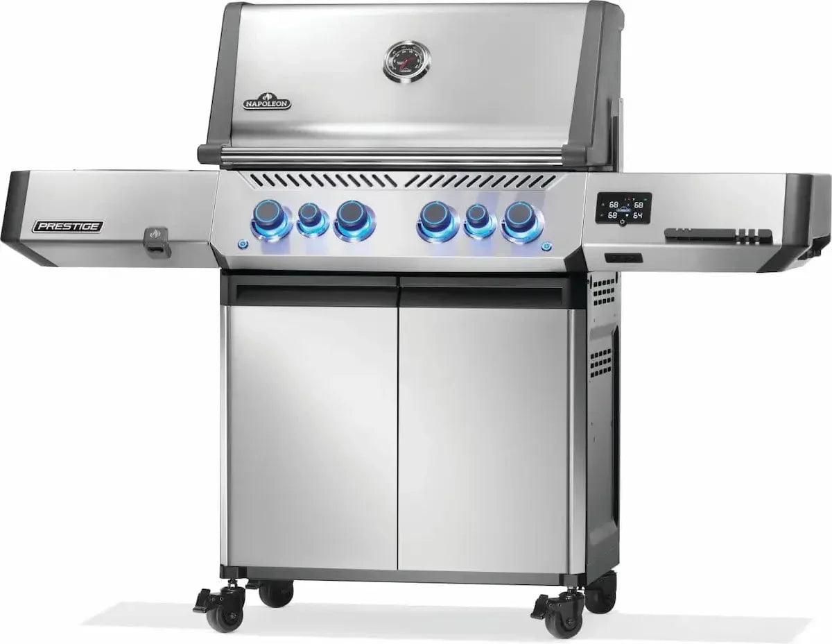 Napoleon Prestige 500 Connected Gas BBQ Grill with Infrared Side & Rear Burner, Stainless Steel