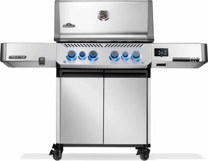 Napoleon Prestige 500 Connected Gas BBQ Grill with Infrared Side & Rear Burner, Stainless Steel