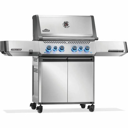 Napoleon Prestige 500 Gas BBQ Grill with Infrared Side and Rear Burner, Stainless Steel