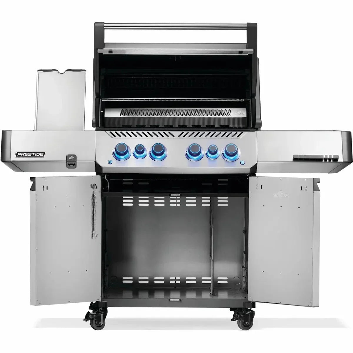 Napoleon Prestige 500 Gas BBQ Grill with Infrared Side and Rear Burner, Stainless Steel