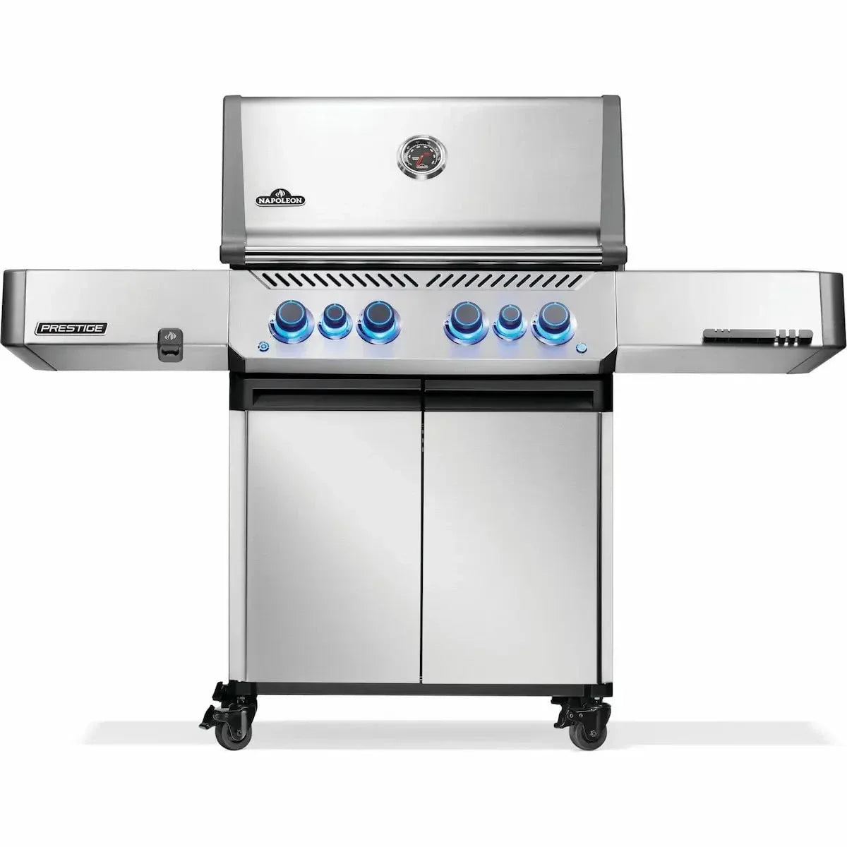 Napoleon Prestige 500 Gas BBQ Grill with Infrared Side and Rear Burner, Stainless Steel