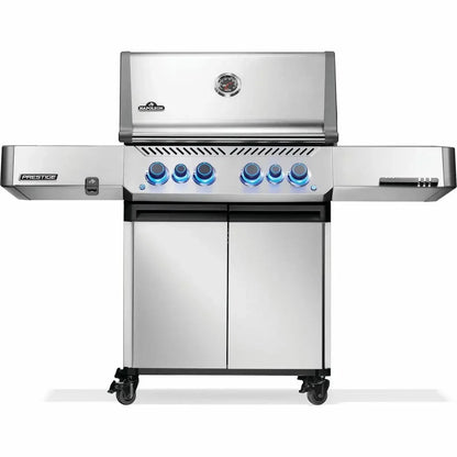 Napoleon Prestige 500 Gas BBQ Grill with Infrared Side and Rear Burner, Stainless Steel