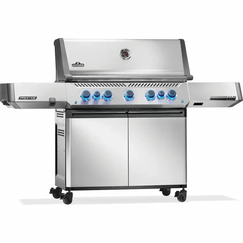 Napoleon Prestige 665 Gas BBQ Grill with Infrared Side and Rear Burner, Stainless Steel