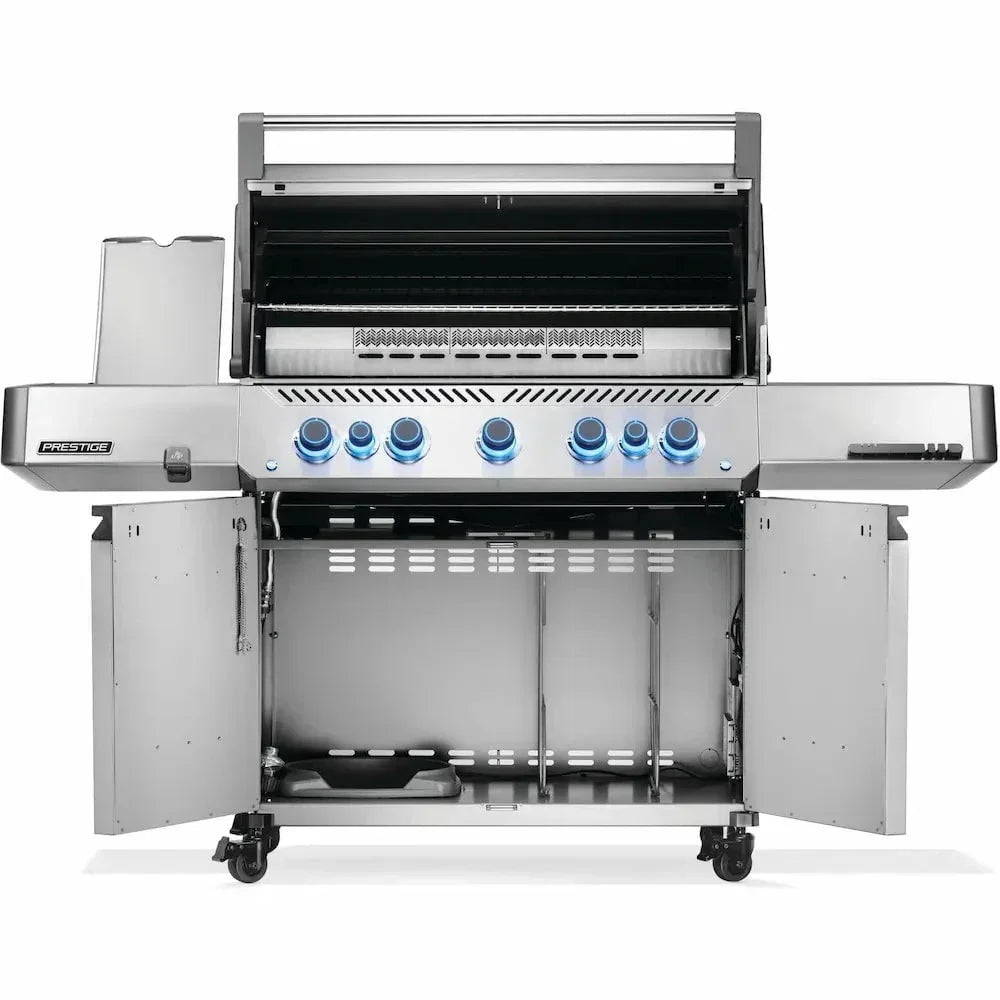 Napoleon Prestige 665 Gas BBQ Grill with Infrared Side and Rear Burner, Stainless Steel