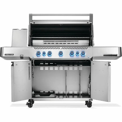 Napoleon Prestige 665 Gas BBQ Grill with Infrared Side and Rear Burner, Stainless Steel