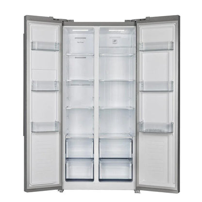 Forno Salerno 33-Inch Side-by-Side Refrigerator, Stainless Steel with Decorative Grill Trim Kit (FFRBI1805-37SG)