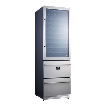 Forno Azienda 24-Inch Dual-Zone Wine Cellar, 108-Bottle Capacity, 6.25 Cu. Ft. (FWCDR6628-24S)