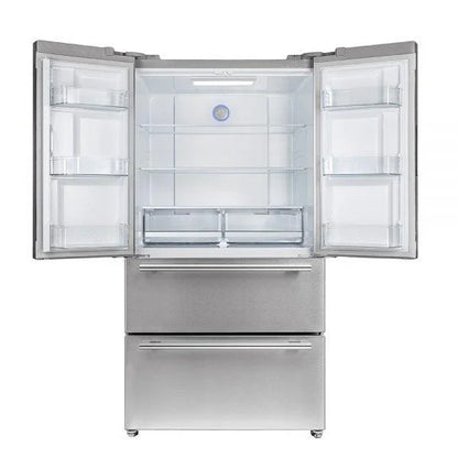 Forno Moena 36-Inch Counter-Depth French Door Refrigerator, 19 cu. ft., Stainless Steel (FFRBI1820-36SB)
