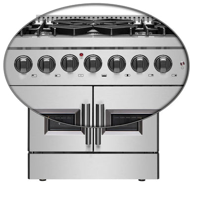 Forno Galiano 30-Inch Freestanding Dual Fuel Range with Gas Cooktop, Electric Oven, 4.32 Cu. Ft., Stainless Steel (FFSGS6356-30)