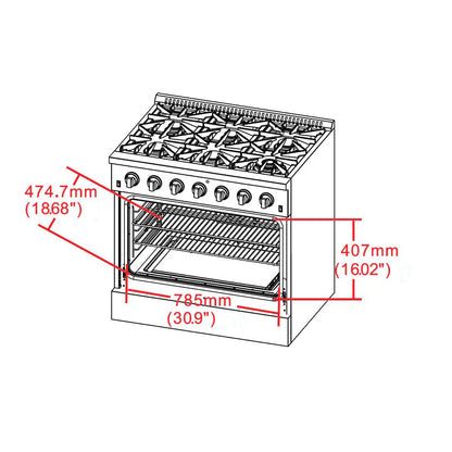 Forno Galiano 30-Inch Freestanding Dual Fuel Range with Gas Cooktop, Electric Oven, 4.32 Cu. Ft., Stainless Steel (FFSGS6356-30)