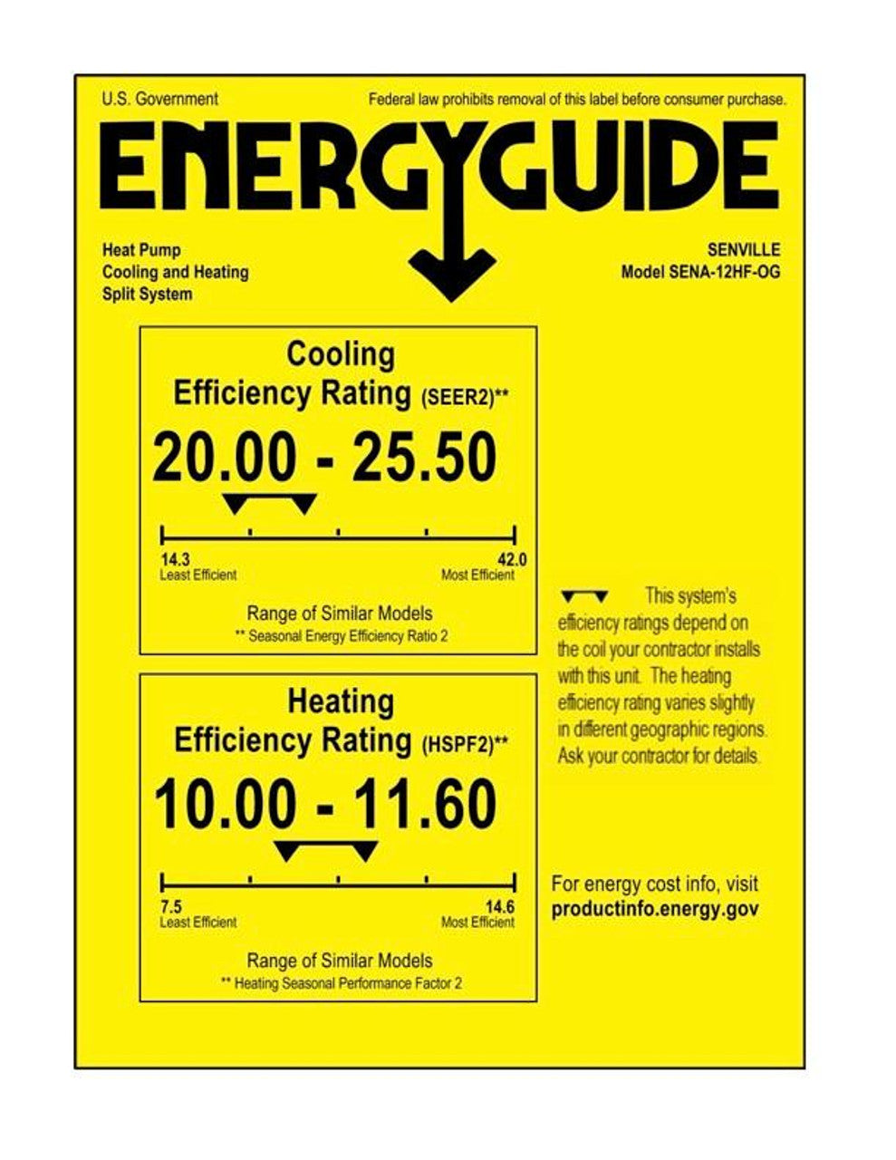 Senville AURA 12,000 BTU Floor Mounted Single Zone Ductless Mini Split - 230V - 25 SEER2 - Energy Star, SENA/12HF/IF