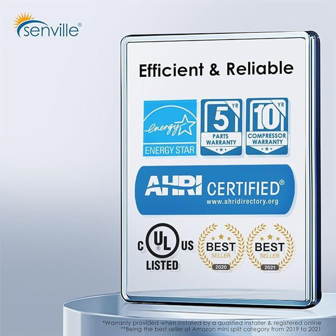 Senville AURA 6,000 BTU Single Zone Ductless Mini Split - 230V - 25.5 SEER2 - Energy Star, SENA-06HF
