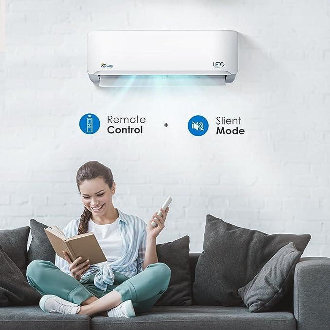 Senville LETO 12,000 BTU Single Zone Ductless Mini Split - 115V - 21.2 SEER2, SENL-12CD