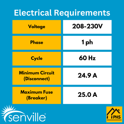 Senville AURA 24,000 BTU Single Zone Ductless Mini Split - 230V - 21 SEER2 - Energy Star, SENA-24HF
