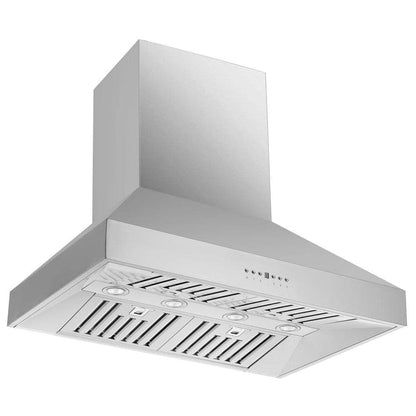 FORNO Package - 36" Electric French Door Range, Wall Mount Range Hood, Refrigerator and Dishwasher, AP-FFSEL6917-36-4PK-1